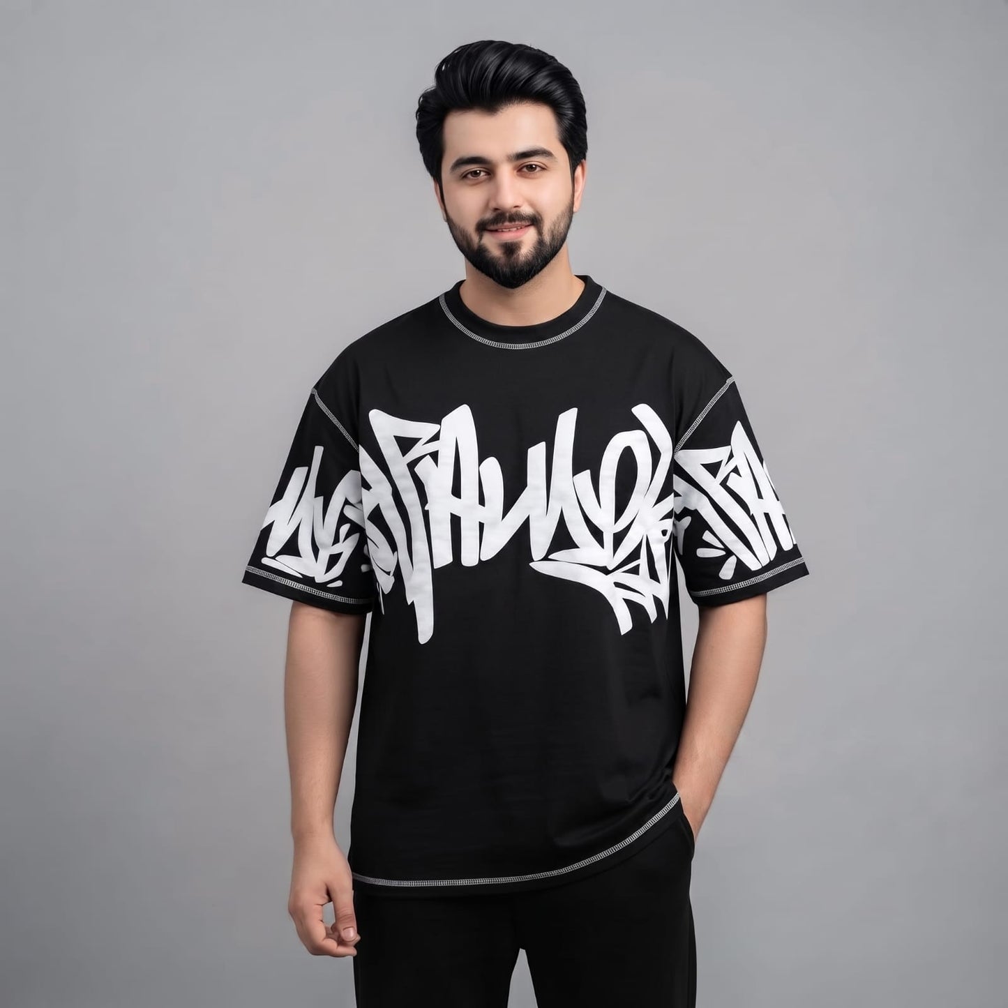 EMPOSED PRINTED DROPSHOULDERS