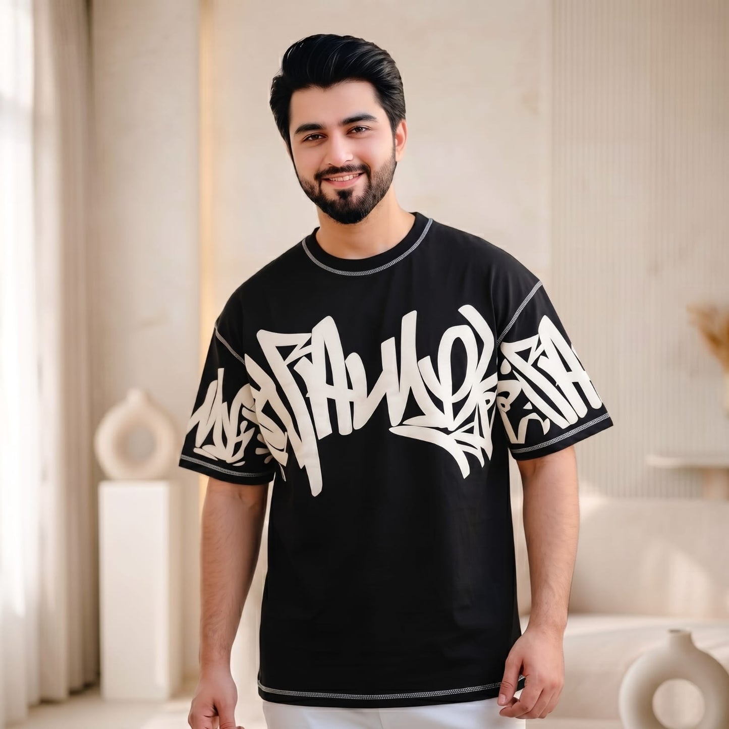 EMPOSED PRINTED DROPSHOULDERS